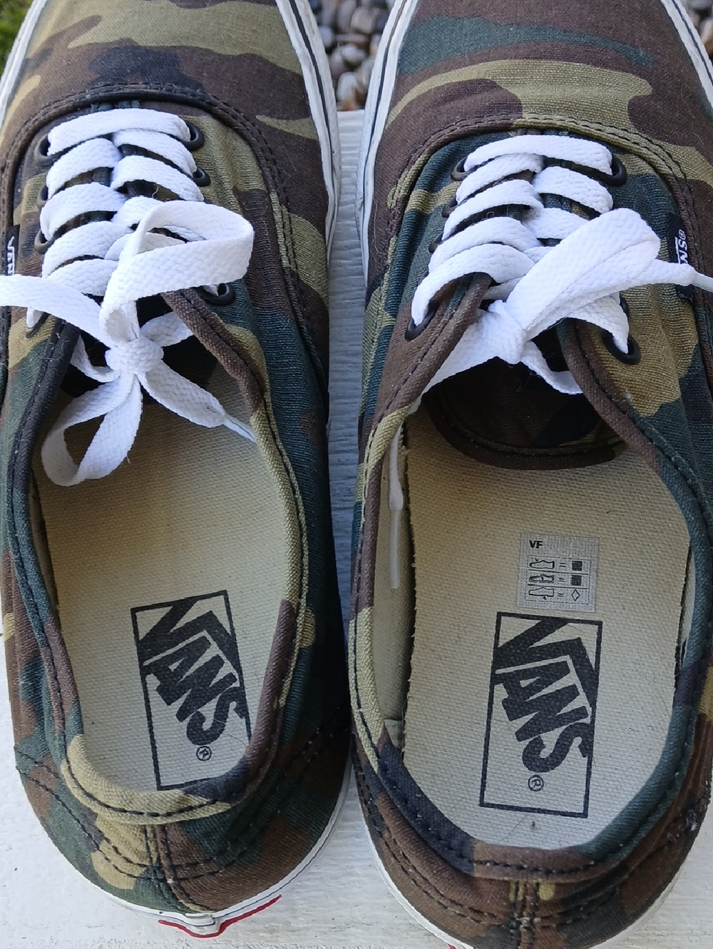 Vans Camo Canvas Low-Top Sneakers - Green, Brown, Black - Picture 5 of 5